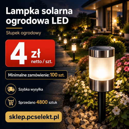 100 sztuk - Lampka Solarna Ogrodowa LED Słupek - OFERTA HURTOWA.png