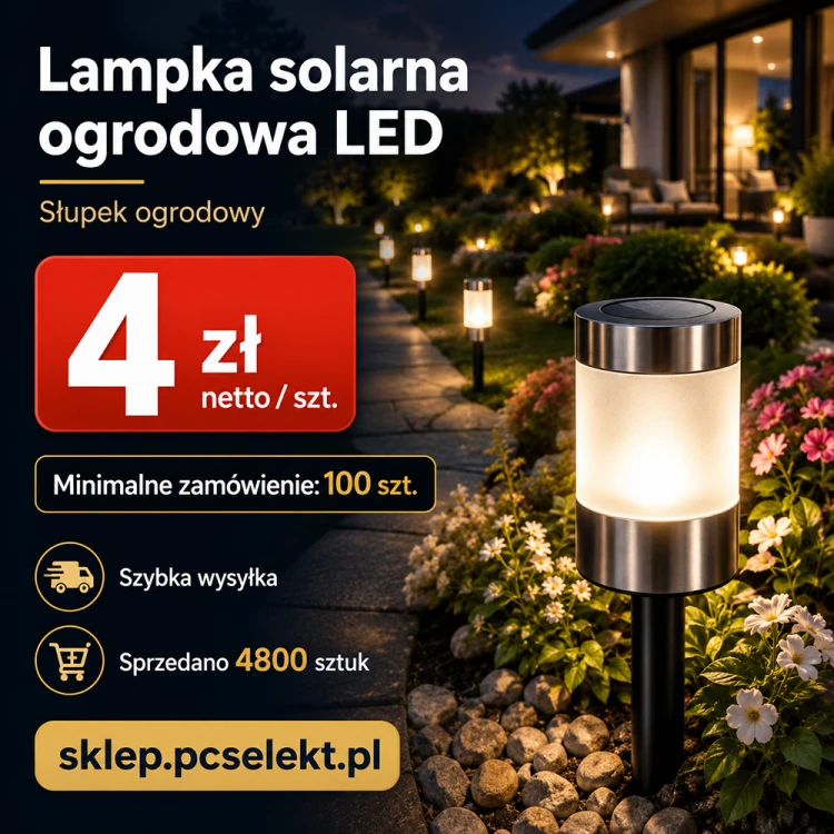 100 sztuk - Lampka Solarna Ogrodowa LED Słupek - OFERTA HURTOWA.png