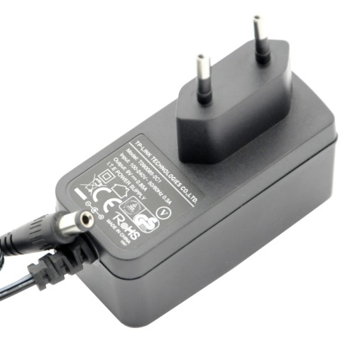 Zasilacz Tp-Link 9V 0.85A 5.5/2.1 DC 7.65W router modem T090085-2C1.jpg