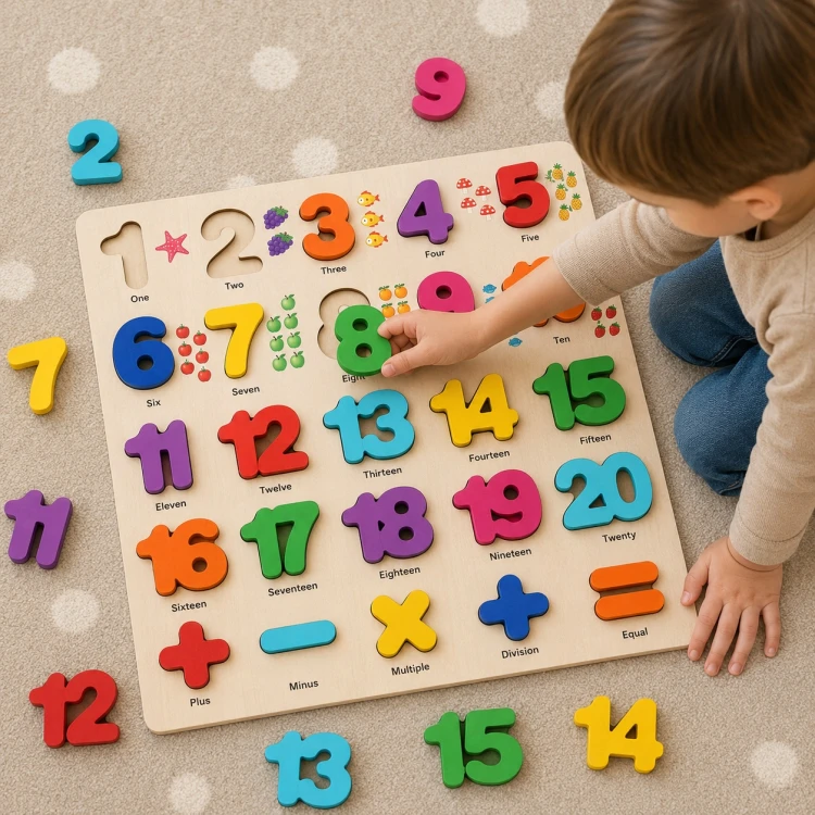Układanka Edukacyjna Cyfry Liczby Nauka Liczenia do 20 po Angielsku Puzzle.jpg