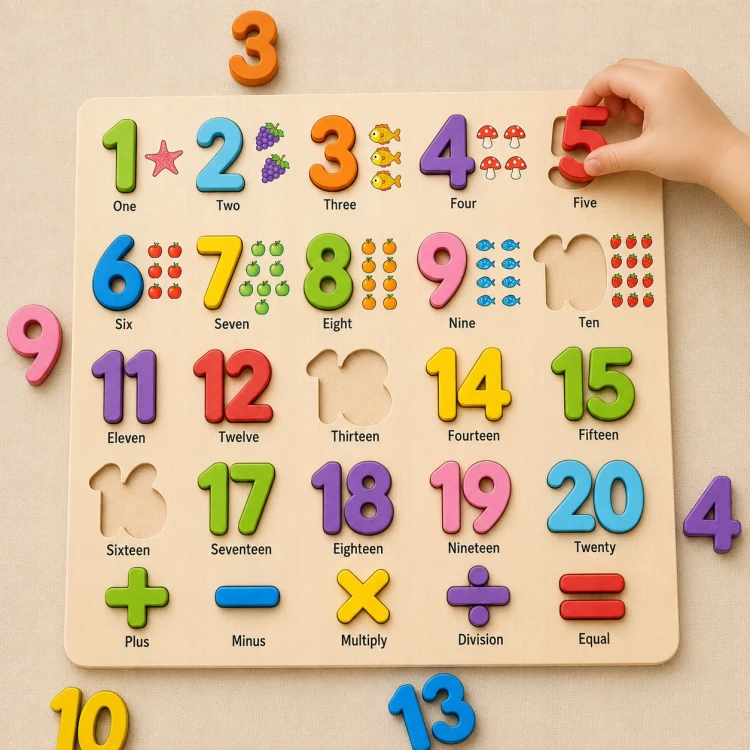 Układanka Edukacyjna Cyfry Liczby Nauka Liczenia do 20 po Angielsku Puzzle.jpg