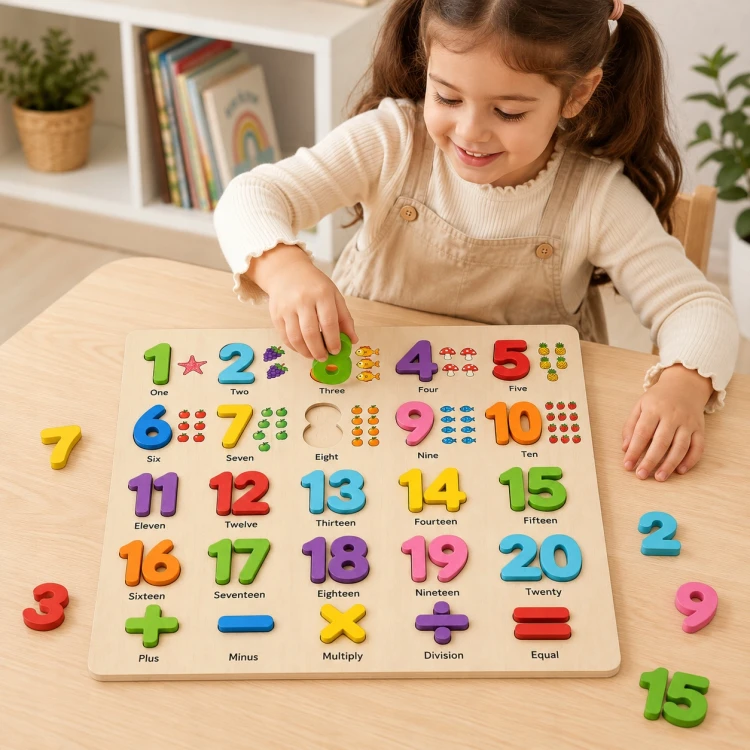 Układanka Edukacyjna Cyfry Liczby Nauka Liczenia do 20 po Angielsku Puzzle.jpg