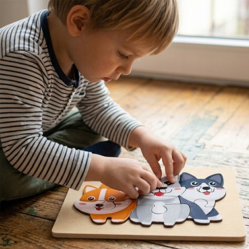 Puzzle Drewniana Układanka Edukacyjna dla Najmłodszych PIESKI.jpg