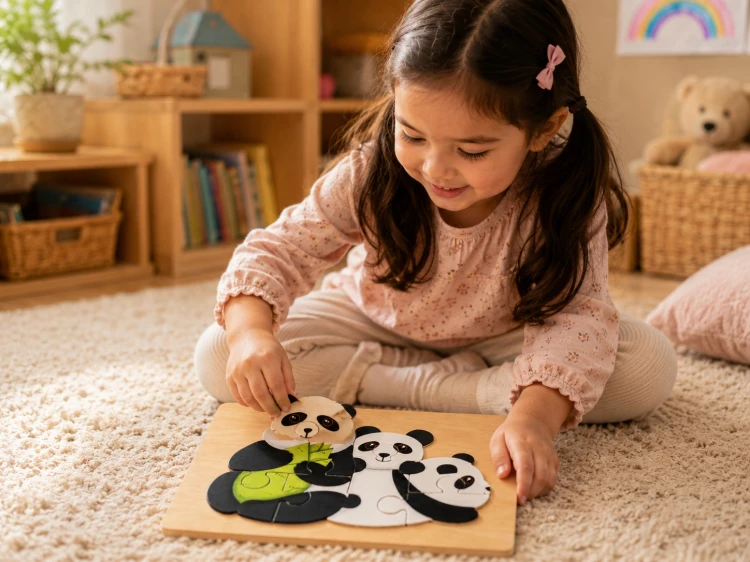 Puzzle Drewniana Układanka Edukacyjna dla Najmłodszych PANDY.jpg