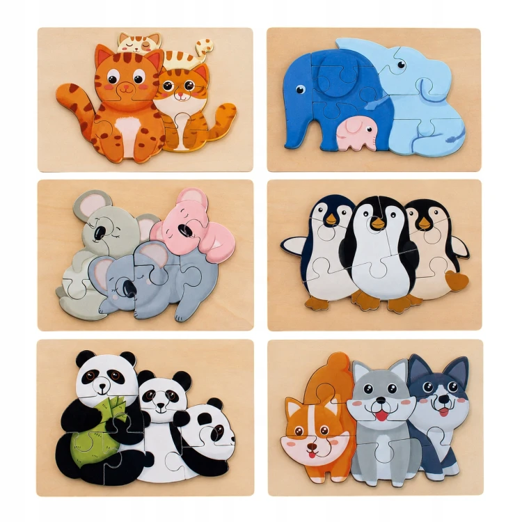 Puzzle Drewniana Układanka Edukacyjna dla Najmłodszych PANDY.jpg