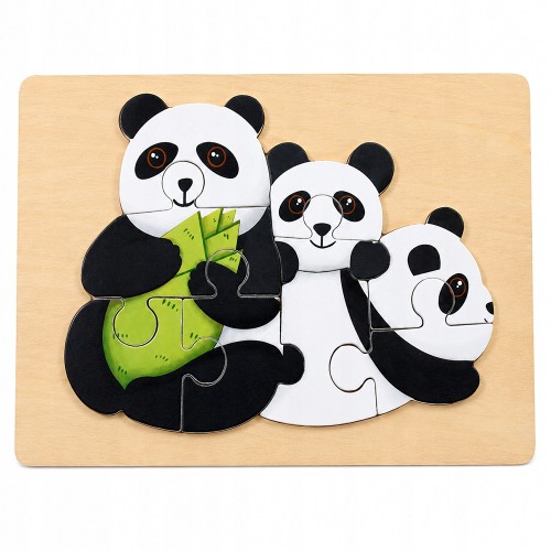 Puzzle Drewniana Układanka Edukacyjna dla Najmłodszych PANDY.jpg