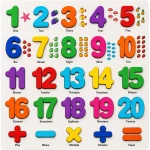 Układanka Edukacyjna Cyfry Liczby Nauka Liczenia do 20 po Angielsku Puzzle