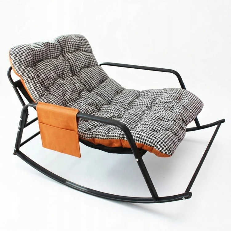 Fotel Bujany Leżak do Salonu Ogrodu na Taras XXL Dwustronny Orange.jpg