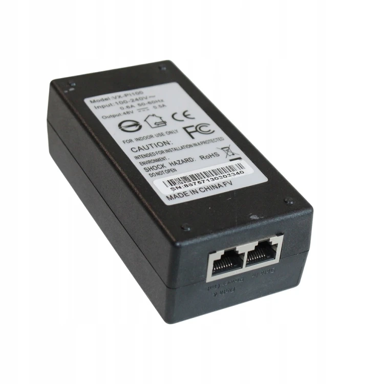 ZASILACZ POE INJECTOR Ethernet 48V 0.5A 24W 2x RJ45 VX-PI100.jpg