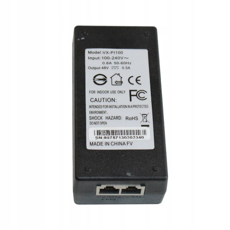 ZASILACZ POE INJECTOR Ethernet 48V 0.5A 24W 2x RJ45 VX-PI100.jpg