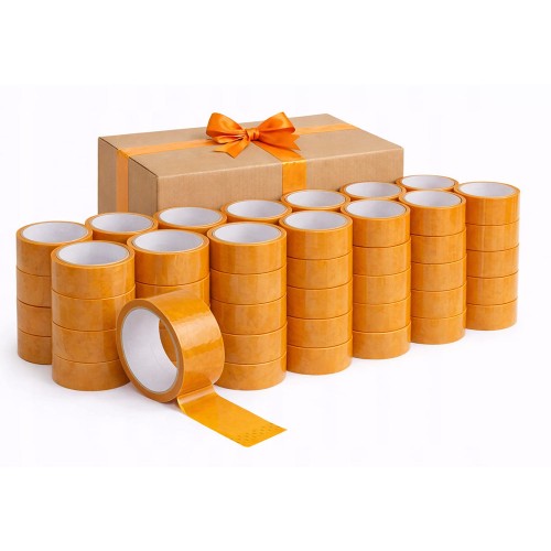 36 szt. Taśma pakowa do pakowania 130m klejąca Orange 142y 48mm.jpg