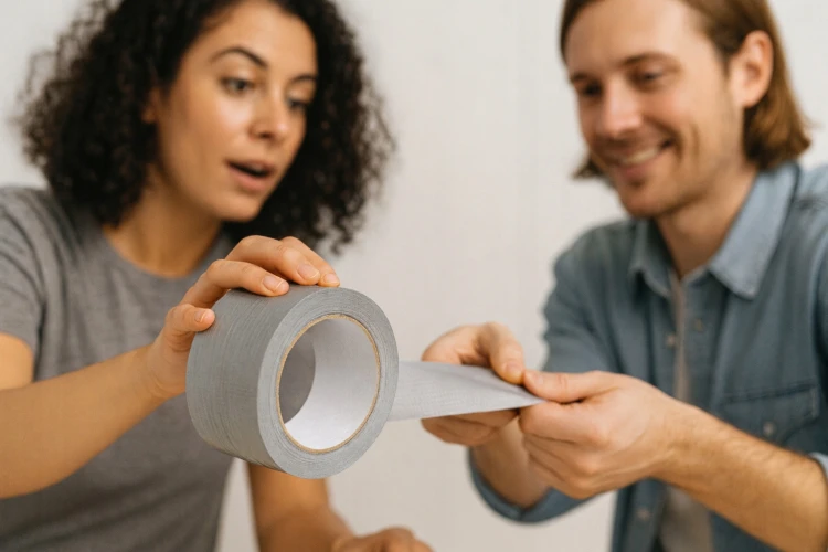Taśma srebrna silver duct tape naprawa montaż 100m 109y 48/109y 180µm 3 szt.jpg