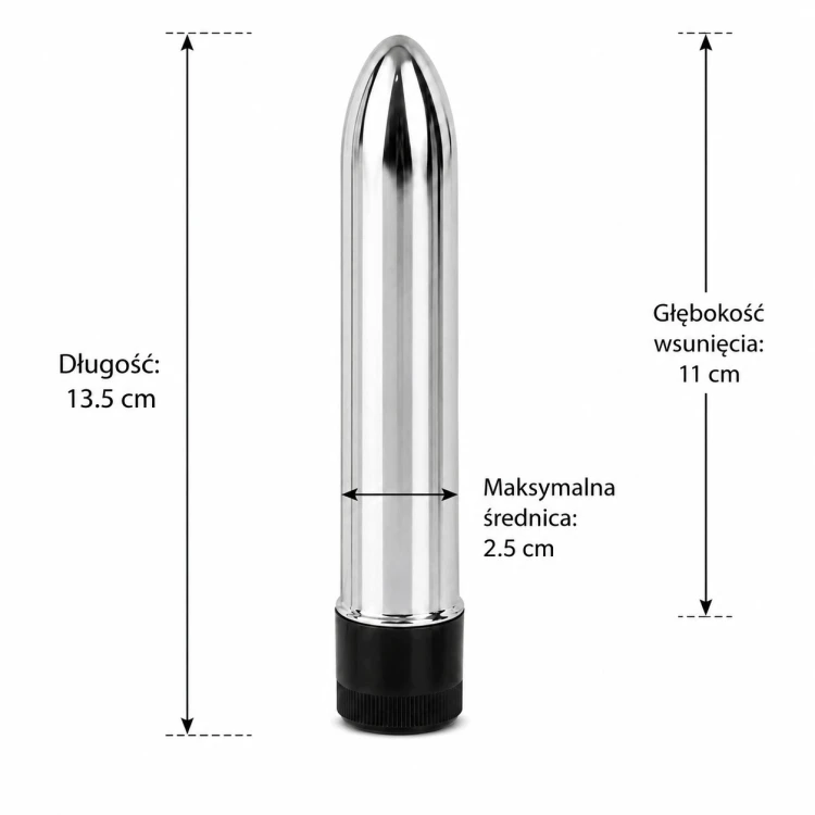 MINI WIBRATOR DAMSKI KOMPAKTOWY KLASYCZNY GŁADKI REGULACJA PRĘDKOŚCI ABS.jpg