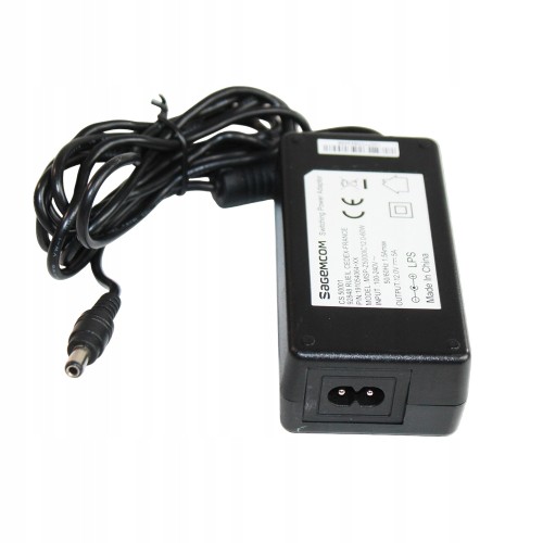 Zasilacz DC 12V 5A 60W 5.5/2.5 Sagemcom do monitora LCD LED.jpg