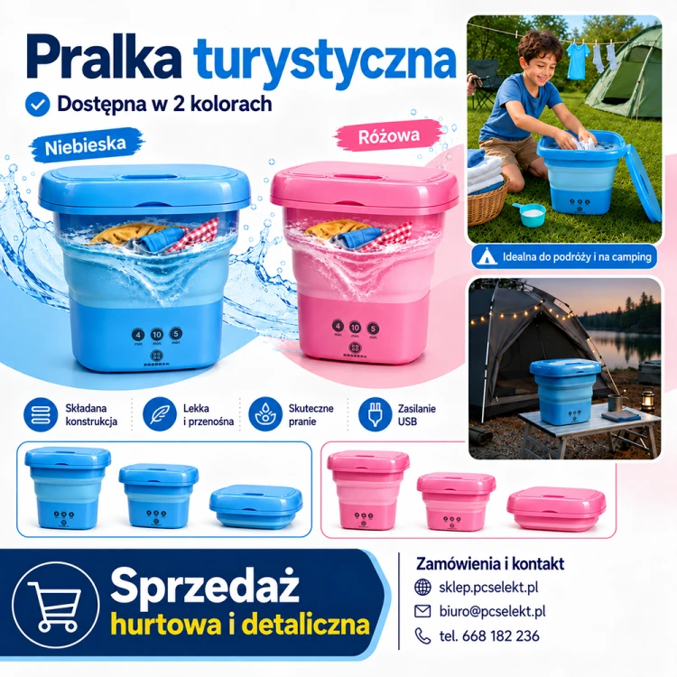 Mini Pralka Turystyczna Automatyczna Składana 8L 30W Podróżna Kompaktowa 0.8kg.png