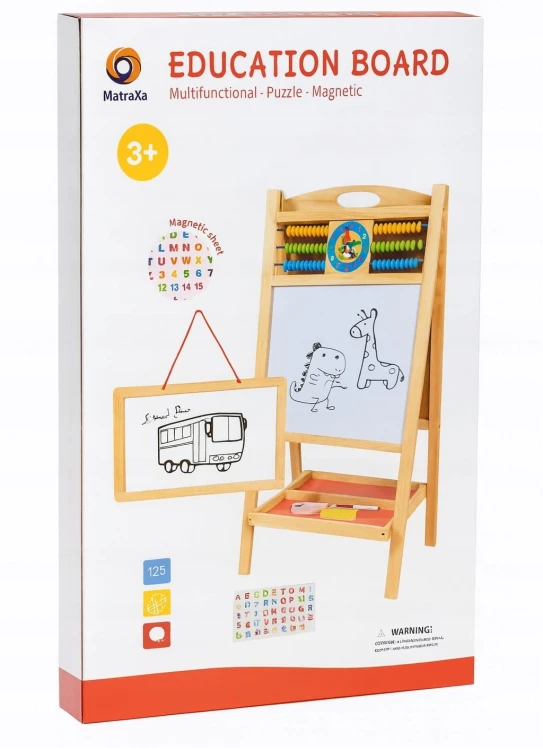 Tablica Magnetyczna Kredowa Dwustronna Liczydło Edukacyjna Stojąca 3w1.jpg