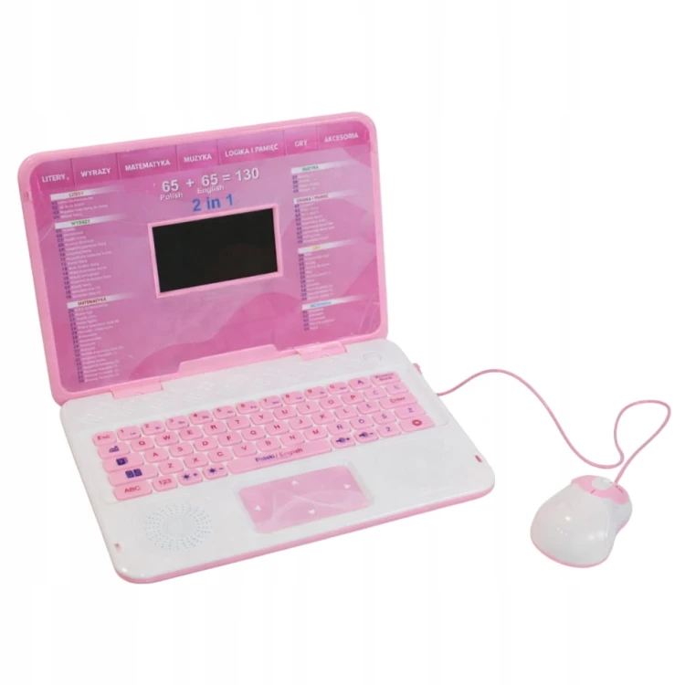 Laptop Edukacyjny POLSKO-ANGIELSKI Dla Dzieci Nauka Wyrazy Liczenie 130 pr.jpg