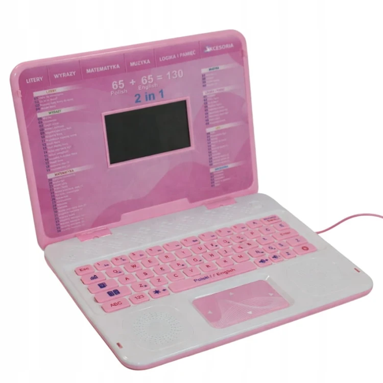 Laptop Edukacyjny POLSKO-ANGIELSKI Dla Dzieci Nauka Wyrazy Liczenie 130 pr.jpg