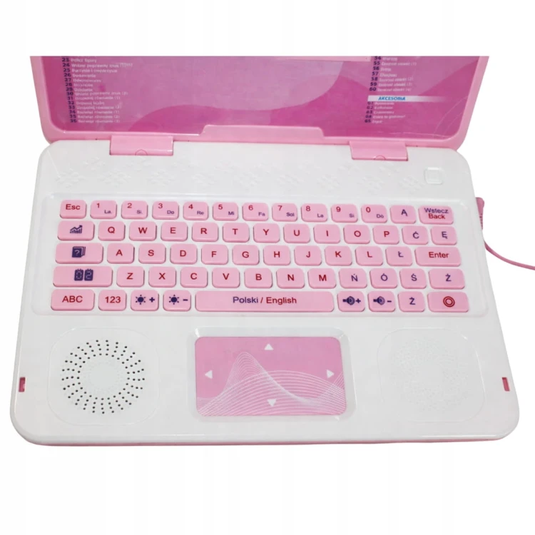 Laptop Edukacyjny POLSKO-ANGIELSKI Dla Dzieci Nauka Wyrazy Liczenie 130 pr.jpg