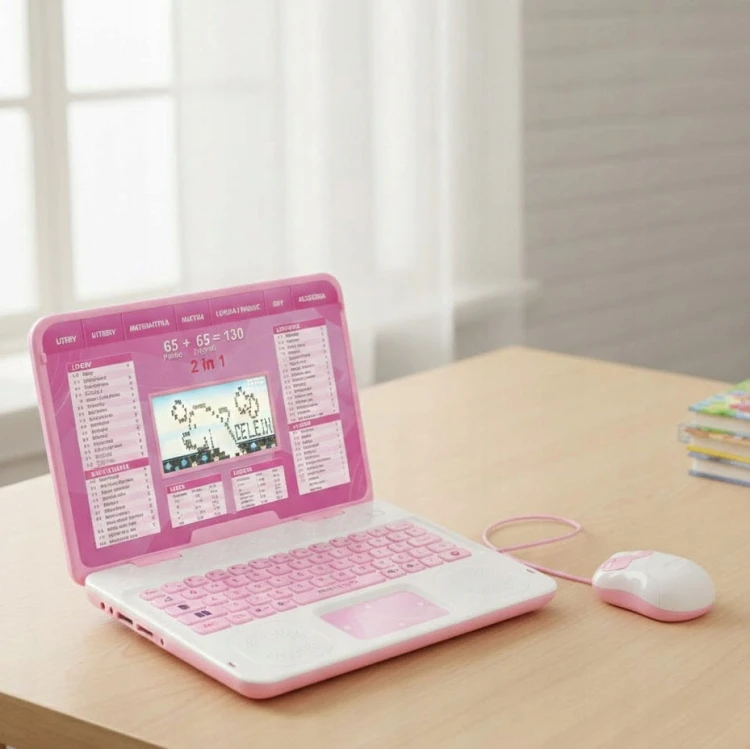 Laptop Edukacyjny POLSKO-ANGIELSKI Dla Dzieci Nauka Wyrazy Liczenie 130 pr.jpg