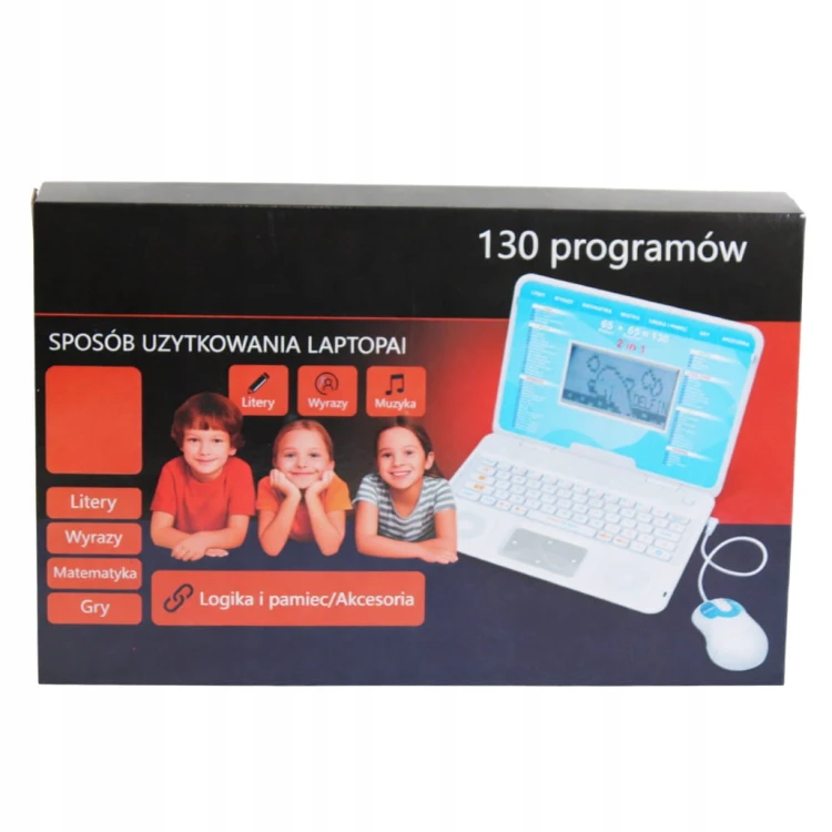 Laptop Edukacyjny POLSKO-ANGIELSKI Dla Dzieci Nauka Wyrazy Liczenie 130 pr.jpg
