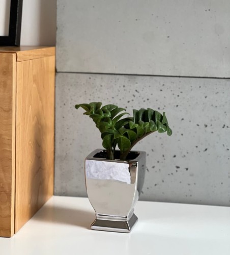 Doniczka Osłonka ceramiczna Pucharek Wazon Moon Silver.jpg