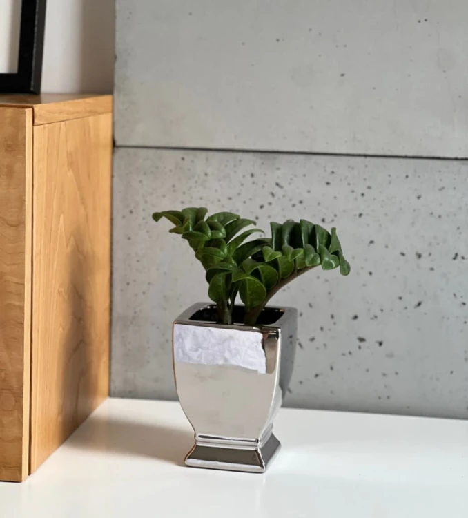 Doniczka Osłonka ceramiczna Pucharek Wazon Moon Silver.jpg