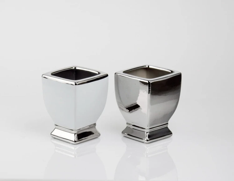 Doniczka Osłonka ceramiczna Pucharek Wazon Moon Silver.jpg