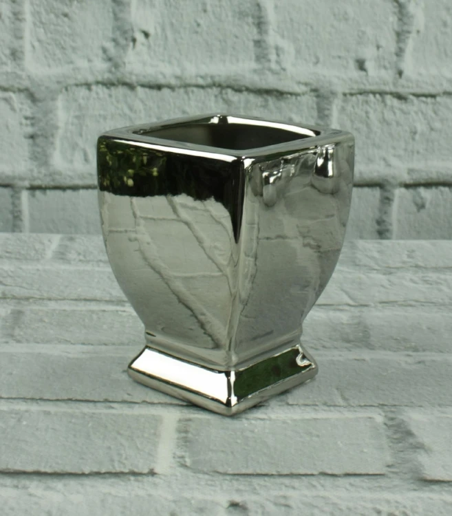 Doniczka Osłonka ceramiczna Pucharek Wazon Moon Silver.jpg