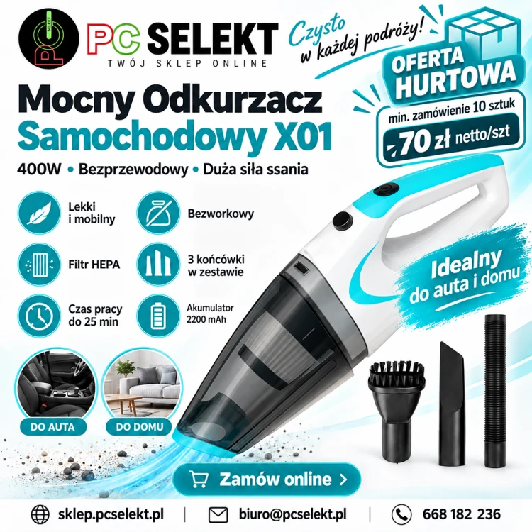 Mocny Odkurzacz Samochodowy X01 400W Bezprzewodowy Duża Siła Ssania.png