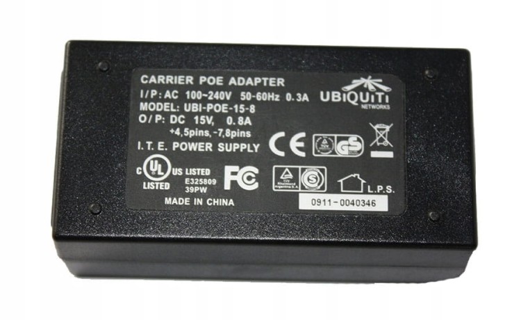 Zasilacz PoE 15V 0.8A Ubiquiti Passive 12W.jpg
