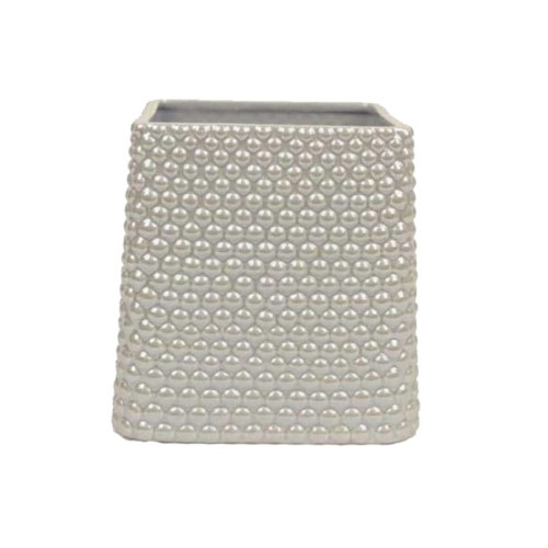 Osłonka ceramiczna doniczka perłowo szara Maya H18.jpg