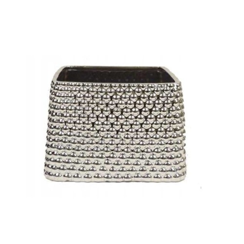 Osłonka ceramiczna srebrna doniczka Maya H12.jpg