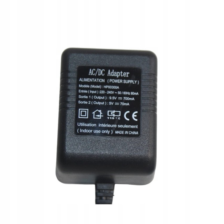 Zasilacz-Ladowarka-DC-Transformator-9-5V-700mA-5V-70mA-HP00300A-EAN-GTIN-5904875215765.jpg