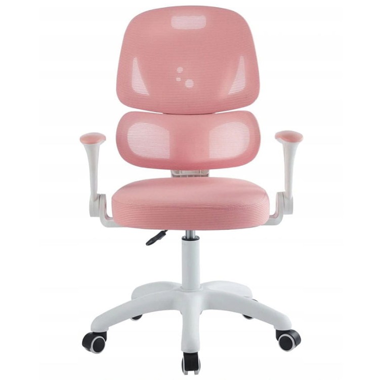 KRZESŁO BIURKOWE FOTEL OBROTOWY DO BIURKA DLA DZIECKA DELFIN RÓŻOWY HX21.jpg