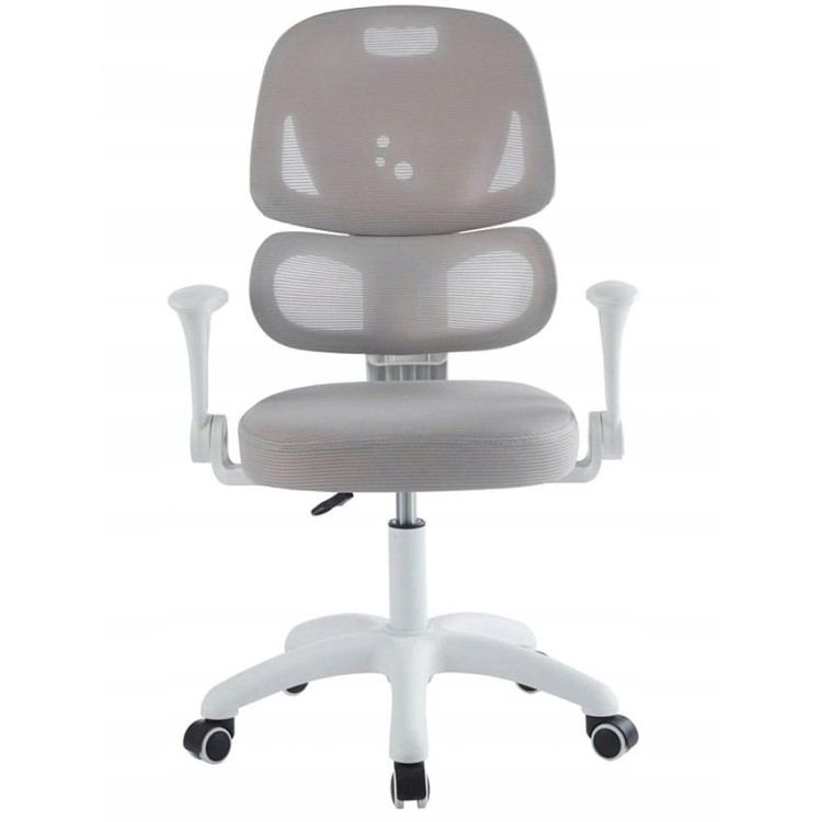 KRZESŁO BIURKOWE FOTEL OBROTOWY DO BIURKA DLA DZIECKA DELFIN SZARY HX21.jpg