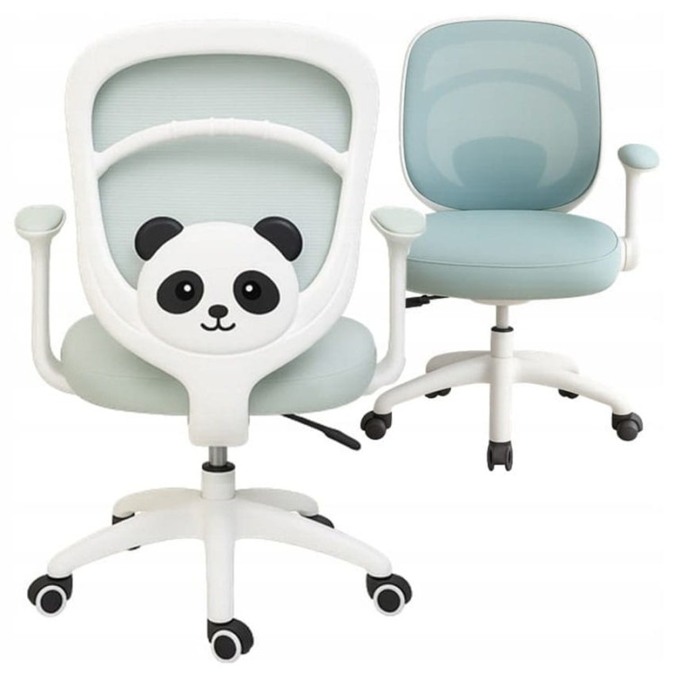 KRZESŁO BIURKOWE FOTEL OBROTOWY DO BIURKA DLA DZIECKA PANDA MIĘTOWA HX201.jpg